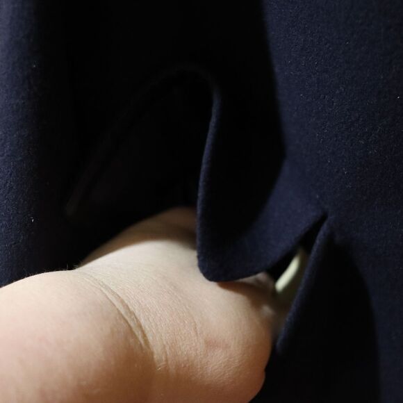 Hart Schaffner & Marx Silver Trumpeter Blazer 100% Cashmere Over Coat Navy Blue - Picture 6 of 15